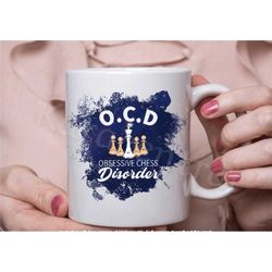 ocd mug, obsessive chess disorder mug, chess mug, chess coffee/tea cup, chess lover gift in the uk