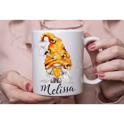 personalised gnome mug| honey bee mug | honey comb gnome coffee/tea cup | gnome lover gift in the uk | honey comb bee gn