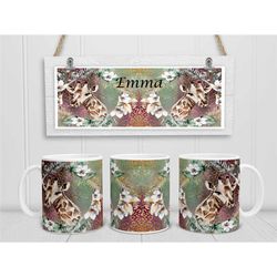 personalised giraffe mug, giraffe lover coffee / tea cup, giraffe lover gifts for her
