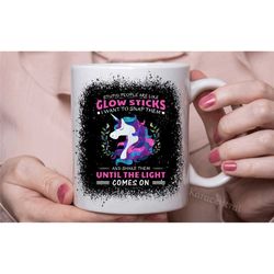novelty unicorn mug, funny unicorn coffee tea cup, rude unicorn cup, people are like glow sticks, unicorn lover gifts in