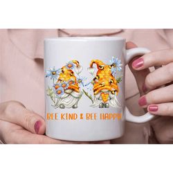 be kind mug, gnome mug, bee kind bee happy coffee tea cup, gnome lover, gonk gifts in the uk