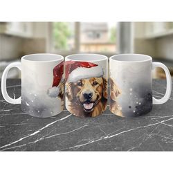 golden retriever christmas mug coffee cup cocoa mug gift for her gift for him christmas gift birthday present gift for d