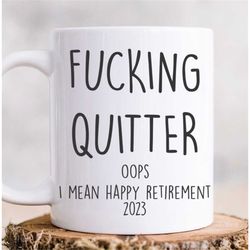 quitter mug 11 oz coffee tea mug retirement gift mug ceramic 2023