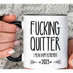 quitter mug 11 oz coffee tea mug retirement gift mug ceramic 2023 gift mug christmas