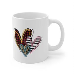 valentine's day heart coffee mug,leopard love heart mug,valentines day gift,happy valentine's day