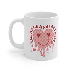 valentines coffee mug, valentines day heart mug, cute coffee mug