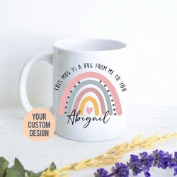 personalized hug mug, hug in a mug, thinking of you gift, healing gift, gift, cheer up gift, positive vibes, good vibes,