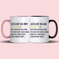 dog mum| dog dad| rating mug| gift from the dog| 11oz mug