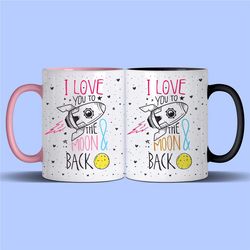 i love you to the moon and back mug / valentine's day gift / husband and wife mug