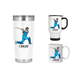 personalized cricket tumbler, cricket gift, cricket travel mug, gift for cricket lover, custom cricket mug, cricket pres