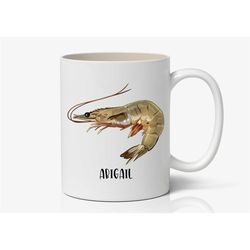personalized shrimp mug, shrimp gift ideas, shrimp tumbler, shrimp travel mug, custom shrimp cup k29