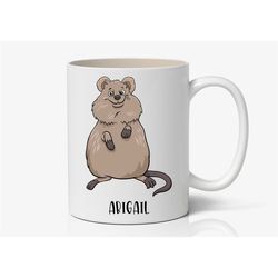 personalized quokka mug, quokka gift ideas, quokka tumbler, quokka travel mug, custom quokka cup k34
