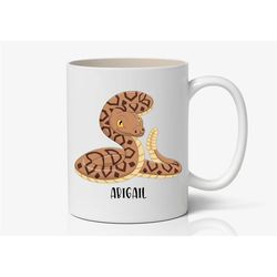 personalized rattlesnake mug, rattlesnake gift ideas, rattlesnake tumbler, rattlesnake travel mug, custom rattlesnake cu