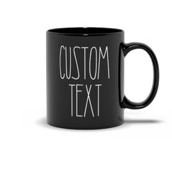 personalised rae dunn inspired mug,create your own mug, pick a font,christmas custom gift