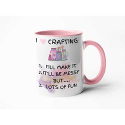 crafter birthday mug, gift for crafter, funny birthday, birthday coffee mug, gifts for mums, gift for nan, mugs for gift