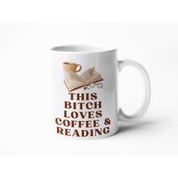 reading and coffee mug, book lover gifts, big coffee mug for her, birthday gift for best friend , book worm gifts