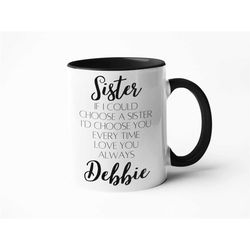 personalised sister mug sister gifts, gift for sister, birthday gift for sister, coffee mug sister, sister sayings, sist