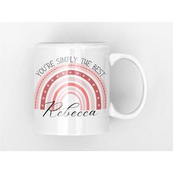 you're simply the best mug, gift for daughter, best daughter gift, best friend gift, friend birthday gift, rainbow coffe