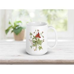 floral mug, wildflower coffee cup, aesthetic tea cup, pretty botanical drinkware, nature inspired dcor, gift for plant l