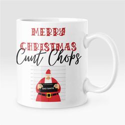 christmas cunt mug, swear presents, funny mugs, adult stocking filler, merry christmas mug, funny christmas mug, christm
