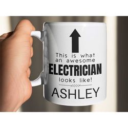 this is what an awesome electrician looks like | electrician coffee mug 11oz
