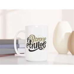 bonne annee mug, french happy new year mug, bonne annee coffee cup, celebration coffee mug, 2023 mug, new years party cu