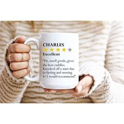 personalised star rating review mug. funny boyfriend review mug. valentines day boyfriend girlfriend. boyfriend mug