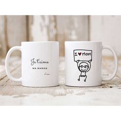 mug i love you my mom, to personalize with a name - mother's day gift - mom gift -