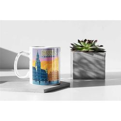 belgium brussels 11 oz ceramic mug gift birthday gift