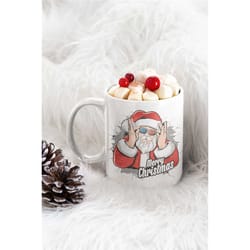 merry christmas santa claus holiday 11 oz ceramic mug gift birthday gift