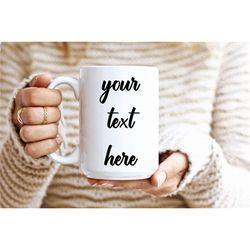 your text here custom text mug custom text gift personalised gift customised mug your logo here custom coffee mugs perso