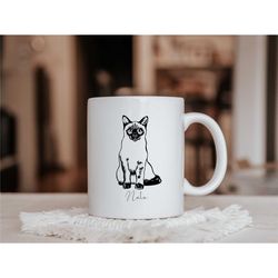 siamese cat mug