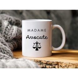 mug madame avocate or avocat - lawyer gift idea - lawyer - thank you lawyer