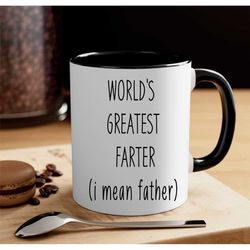 funny father's day mug, dad gifts, world's greatest farter, gift for dad, fathers day gift idea dad gift from daughter