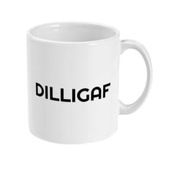 sarcastic coffee mug, dilligaf funny coffee mug, an ideal adult humour gift for friend or family