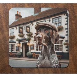 unique german shorthaired pointer coaster - unique gsp drinks coaster