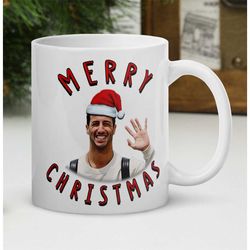 daniel ricciardo merry christmas mug - f1 christmas coffee mug