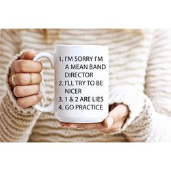 band director mug - band teacher gift - i'm sorry i'm a mean band director - band director tumbler md