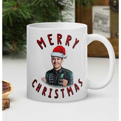 george russell merry christmas coffee mug - f1 coffee mug