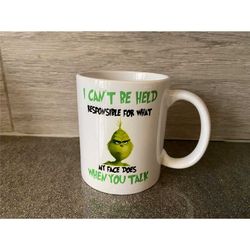 grinch funny rude gift grinchmas ,christmas birthday gift for him her