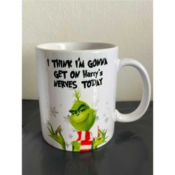 grinch mug funny rude gift ,christmas birthday gift for him her