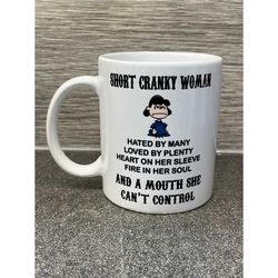 short cranky woman funny rude mug / adults mug ,birthday gift secret santa , stocking filler