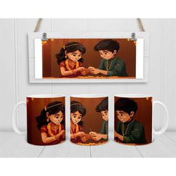 raksha bandhan mug, rakhi tea coffee cup, raksha bandhan gifts, rakhi gift for brother and sister, in the uk