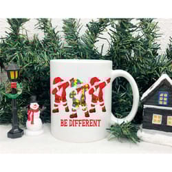 autism christmas mug, awareness xmas cup, be different secret santa autistic gifts