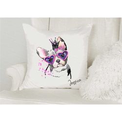 french bulldog cushion, personalised frenchie dog lover pillow, frenchie pillow cushion, frenchie home decor