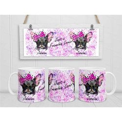 personalised frenchie mug, french bulldog coffee tea cup, frenchie lover gifts, handmade in the uk