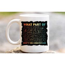 math mug, novelty maths coffee tea cup, gift for math teachers, handmade in the uk