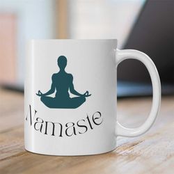 namaste coffee mug, yoga mug, give the gift of love in the holiday season