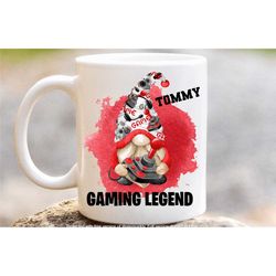 personalised gaming mug, gaming legend coffee/ tea cup, video gaming mug for gamers, handmade in the uk