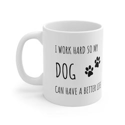 funny dog lover coffee cup, dog walker gift, my dog christmas gift idea